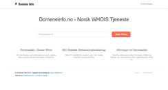 Desktop Screenshot of domeneinfo.no