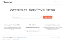 Tablet Screenshot of domeneinfo.no